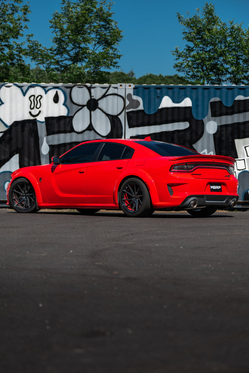 MBRP 17-21 Charger 5.7/6.1/6.4L 3in Dual Rear Exit SS Catback Exhaust w/ Carbon Fiber Tips-SR1 Performance