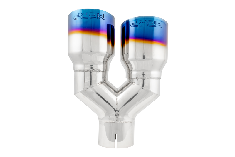 MBRP Burnt End Tip 2.5 ID, Dual 3.5 OD Out, 9.5 length, Single wall 304 Stainless Steel-SR1 Performance
