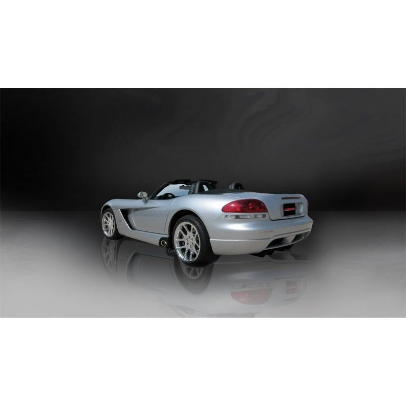 Corsa 2003-06 Dodge Viper 8.3L Polished Sport Cat-Back Exhaust (3in Inlet for Use w/ Hi-Flow Conv.)-SR1 Performance