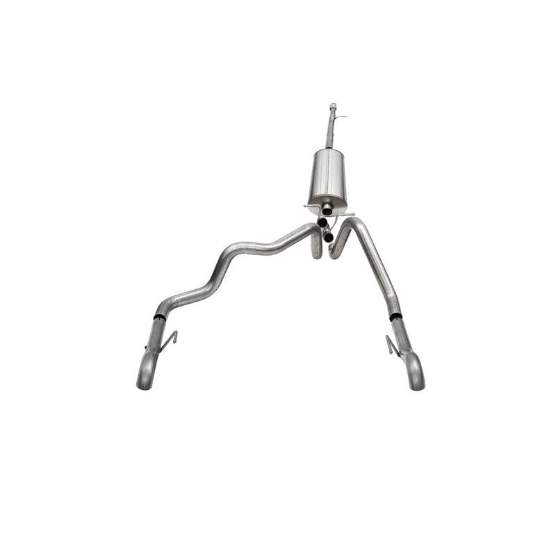 Corsa 2022-2024 Chevrolet Silverado 1500 Cat-Back Dual Rear Exit with Turn Down Tail Pipes-SR1 Performance