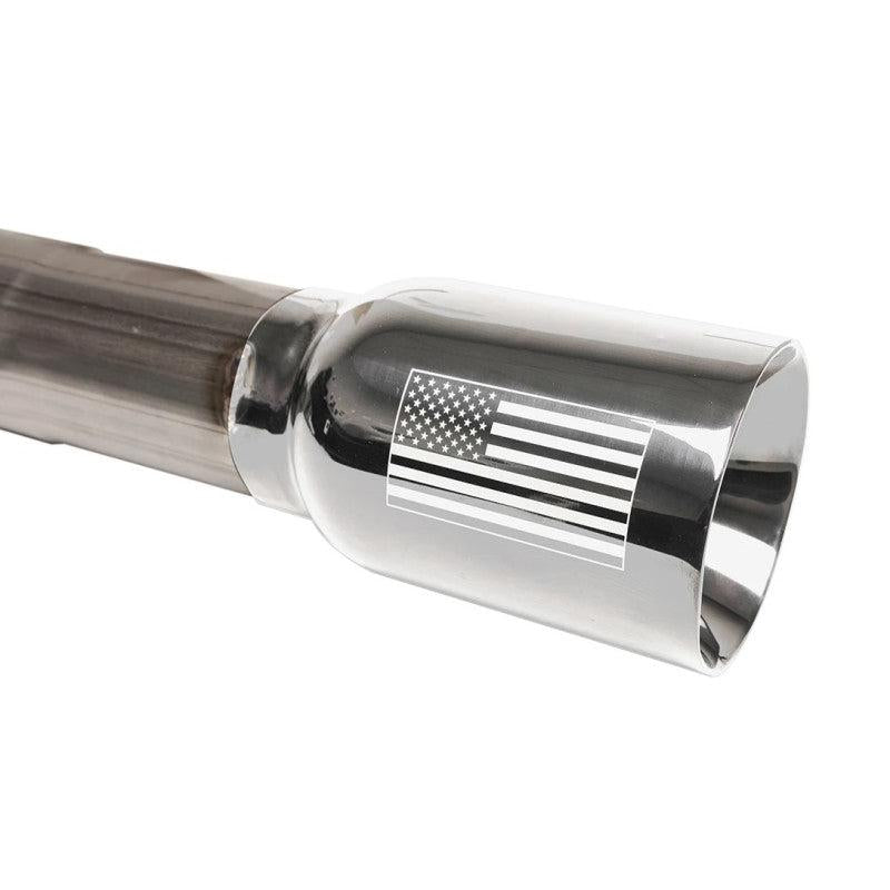 Corsa 2007-2018 Jeep Wrangler JKU 3.6L/3.8L 2.75in Sport Cat-Back Exhaust w/ 4in American Flag Tips-SR1 Performance