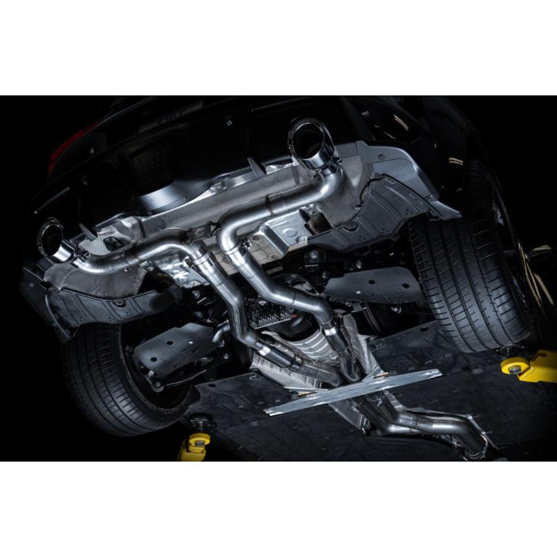 AWE Tuning 2020 Toyota Supra A90 Track Edition Exhaust - 5in Chrome Silver Tips-SR1 Performance