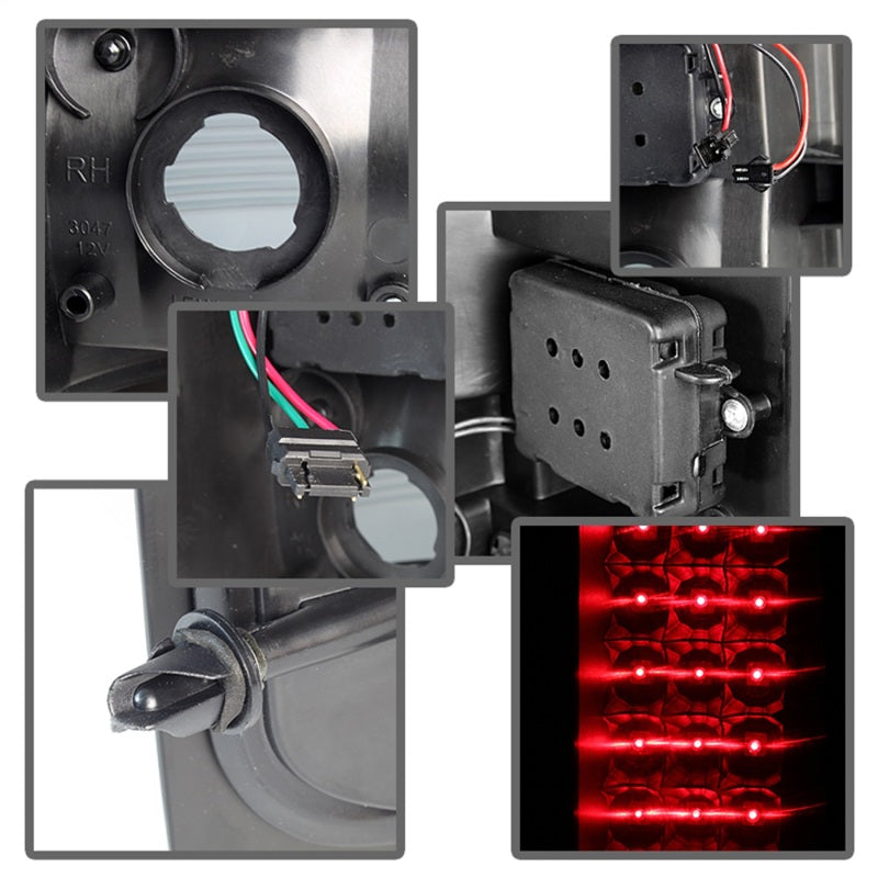 Xtune Chevy Silverado 07-13 LED Tail Lights Black Smoke ALT-JH-CS07-LED-BKSM-SR1 Performance