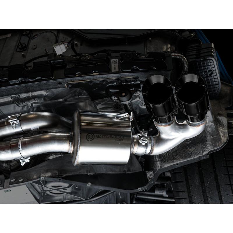 AWE Tuning 2020 Chevrolet Corvette (C8) Touring Edition Exhaust - Quad Diamond Black Tips-SR1 Performance