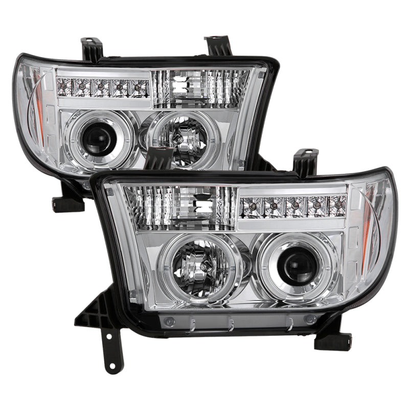 Spyder Toyota Tundra 07-13 Projector Headlights LED Halo LED Chrm PRO-YD-TTU07-HL-C-SR1 Performance