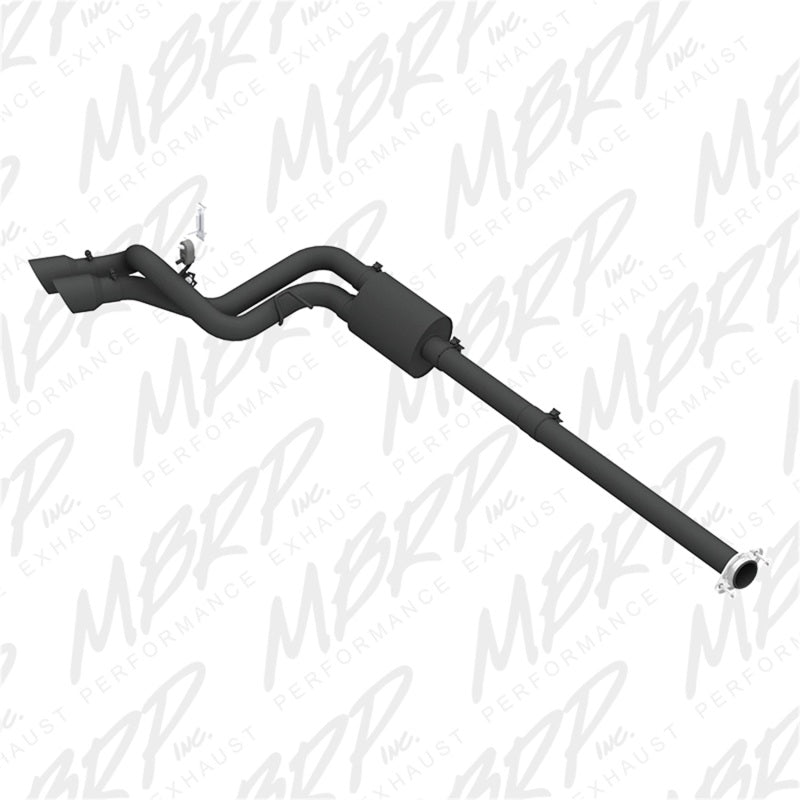 MBRP 09-14 Ford F150 Pre-Axle 4.5in OD Tips Dual Outlet 3in Black Coated Cat Back Exhaust-SR1 Performance