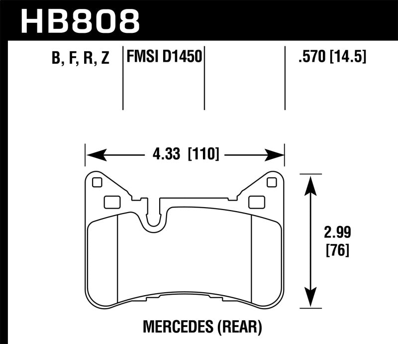 Hawk 10-15 Mercedes-Benz E63 AMG / 14-16 Mercedes-Benz E63 AMG S Ceramic Street Rear Brake Pads-SR1 Performance