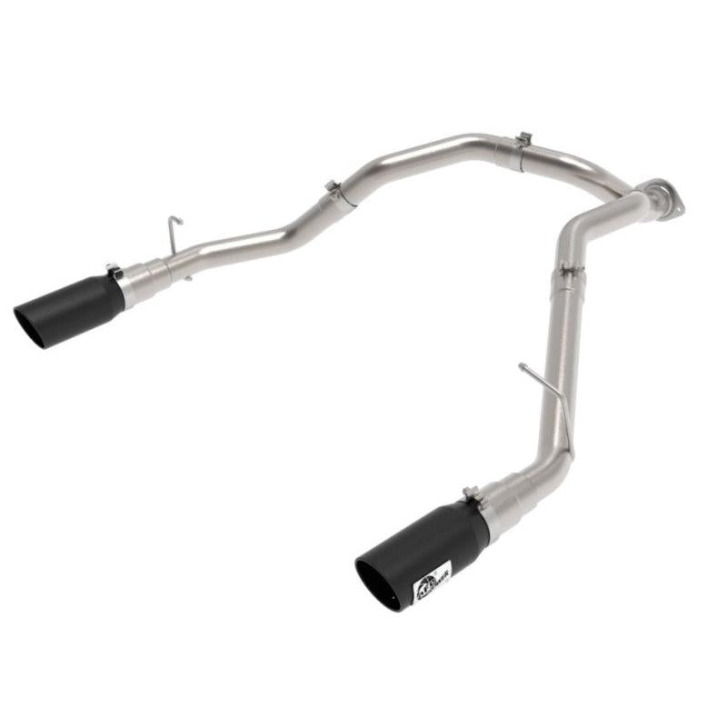 aFe Large Bore-HD 3 IN 409 Stainless Steel DPF-Back Exhaust System w/Black Tip RAM 1500 20-21 V6-3.0-SR1 Performance