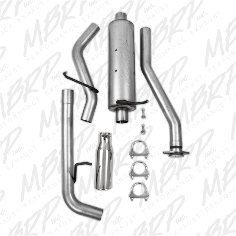 MBRP 04-11 Chevy Colorado / GMC Canyon 2.8L/2.9L/3.5L/3.7L Cat Back Single Side Aluminized Exhaust-SR1 Performance