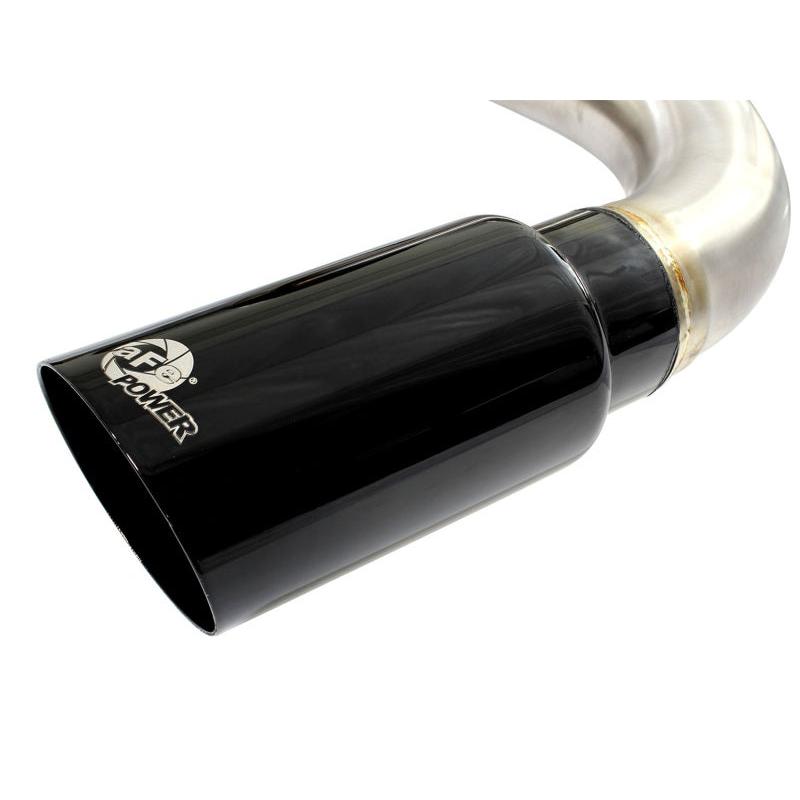 aFe MACHForce XP SS-304 Black Tip 2.5in Dia Cat Back Exhaust 12-14 BMW 335i (F30) 3.0L (t)-SR1 Performance