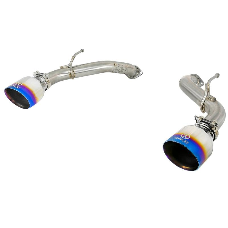 aFe Takeda 2.5in 304 SS Axle-Back Exhaust w/ Blue Flame Tips 16-18 Infiniti Q50 V6-3.0L (tt)-SR1 Performance