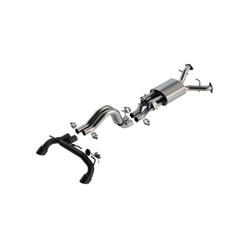 Borla 22-24 Ford Bronco Raptor V6 Turbo AT 2WD / 4WD ATAK Catback Exhaust w/ 4in Black Coated Tips-SR1 Performance