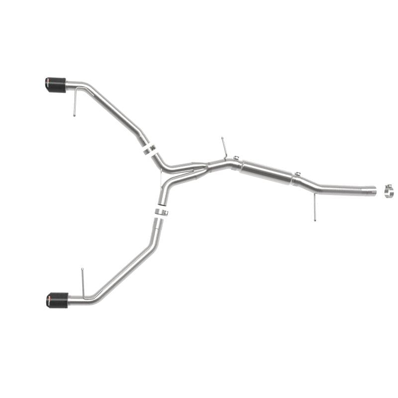 aFe 17-19 Audi A4 (L4-2.0L) MACH Force-Xp Stainless Steel Axle-Back Exhaust System - Carbon Tip-SR1 Performance