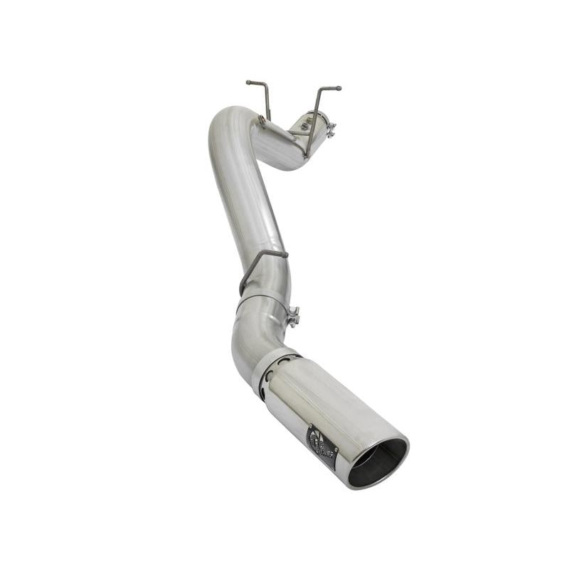 aFe ATLAS 5in DPF-Back Aluminized Steel Exhaust System w/Polished Tips 2017 GM Duramax 6.6L (td) L5P-SR1 Performance