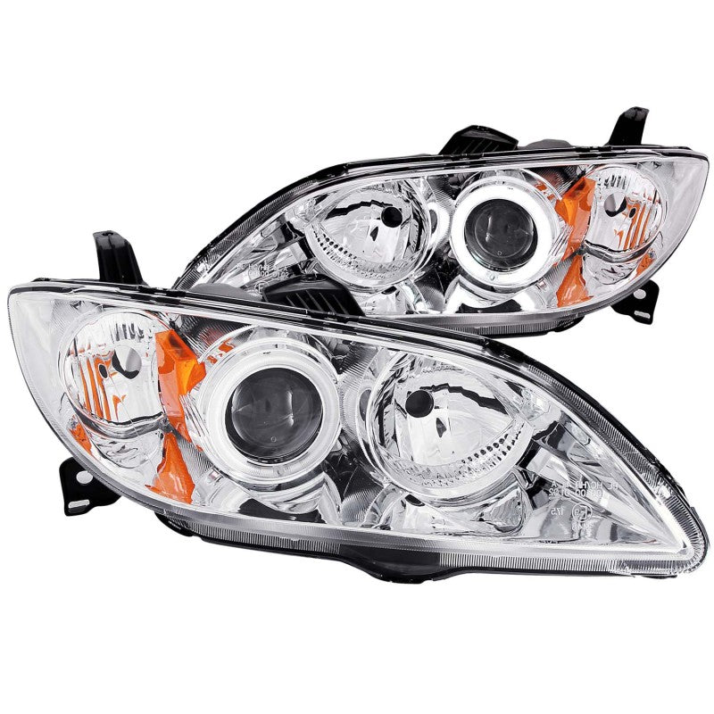 ANZO 2004-2008 Mazda 3 Projector Headlights w/ Halos Chrome-SR1 Performance