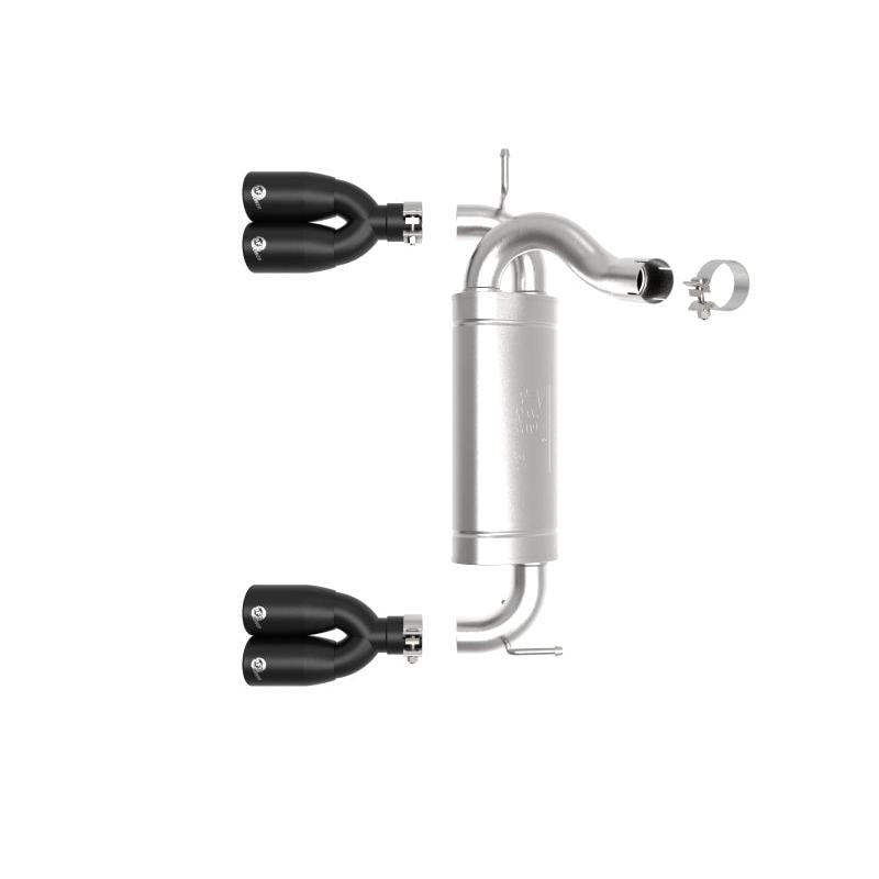 aFe Vulcan Series 2.5in 304 SS Axle-Back Exhaust Black 07-18 Jeep Wrangler (JK) V6-3.6/3.8L-SR1 Performance