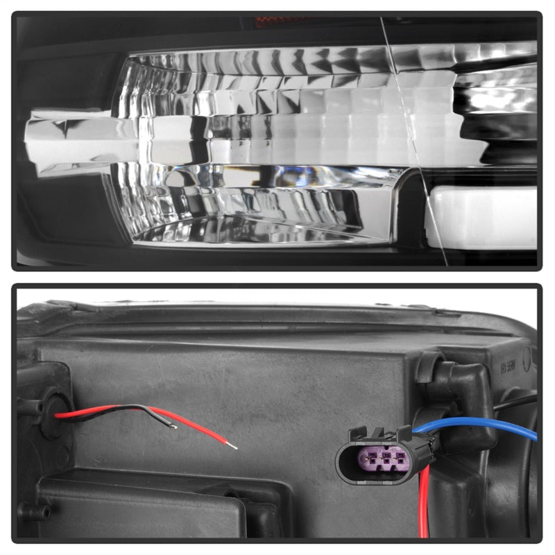 Spyder 09-16 Dodge Ram 1500 Version 2 Headlights Light Bar DRL Black PRO-YD-DR09V2-LBDRL-BK-SR1 Performance
