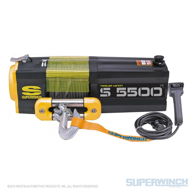 Superwinch 5500 LBS 12V DC 7/32in x 60ft Steel Rope S5500 Winch-SR1 Performance