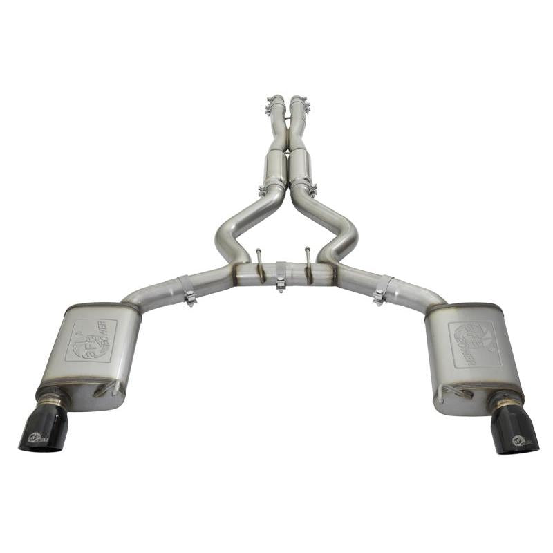 aFe MACHForce XP 3in 304 SS Loud Tone Cat-Back w/ Black Tips 15-17 Ford Mustang V6-3.7L/V8-5.0L-SR1 Performance