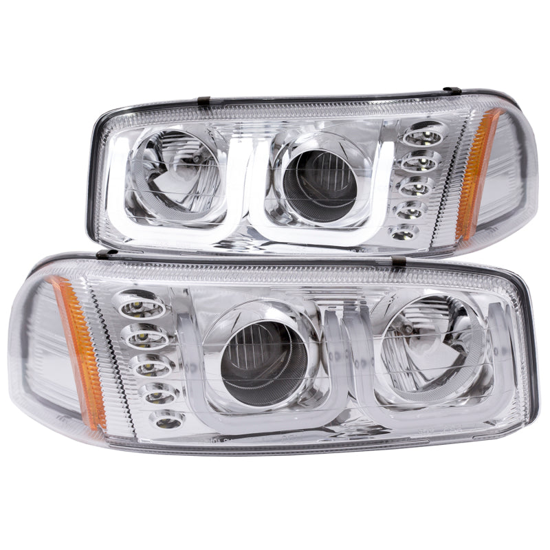 ANZO 1999-2006 Gmc Sierra 1500 Projector Headlights w/ U-Bar Chrome-SR1 Performance