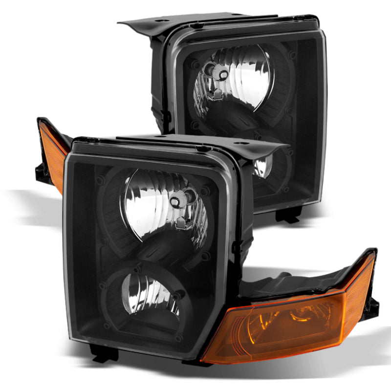 Xtune Jeep Commander 06-10 Crystal Headlights Black HD-JH-JCOM06-AM-BK-SR1 Performance