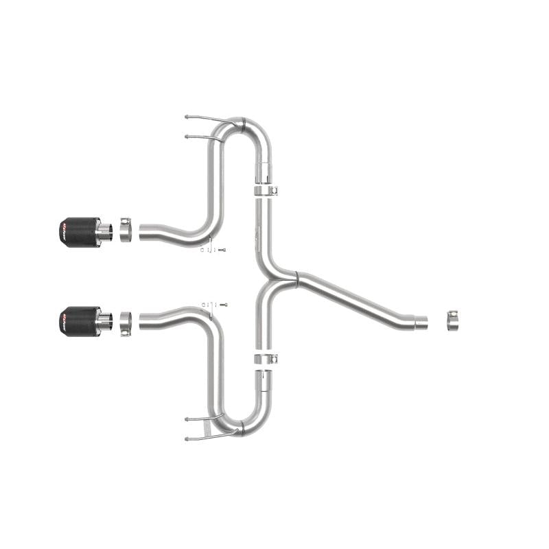 aFe Takeda 2-1/2in 304 SS Axle-Back Exhaust w/Carbon Tips 17-20 Honda Civic Sport L4-1.5L (t)-SR1 Performance
