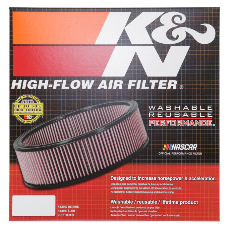 K&N Round Air Filter 14in OD / 12in ID / 2.313in Height-SR1 Performance