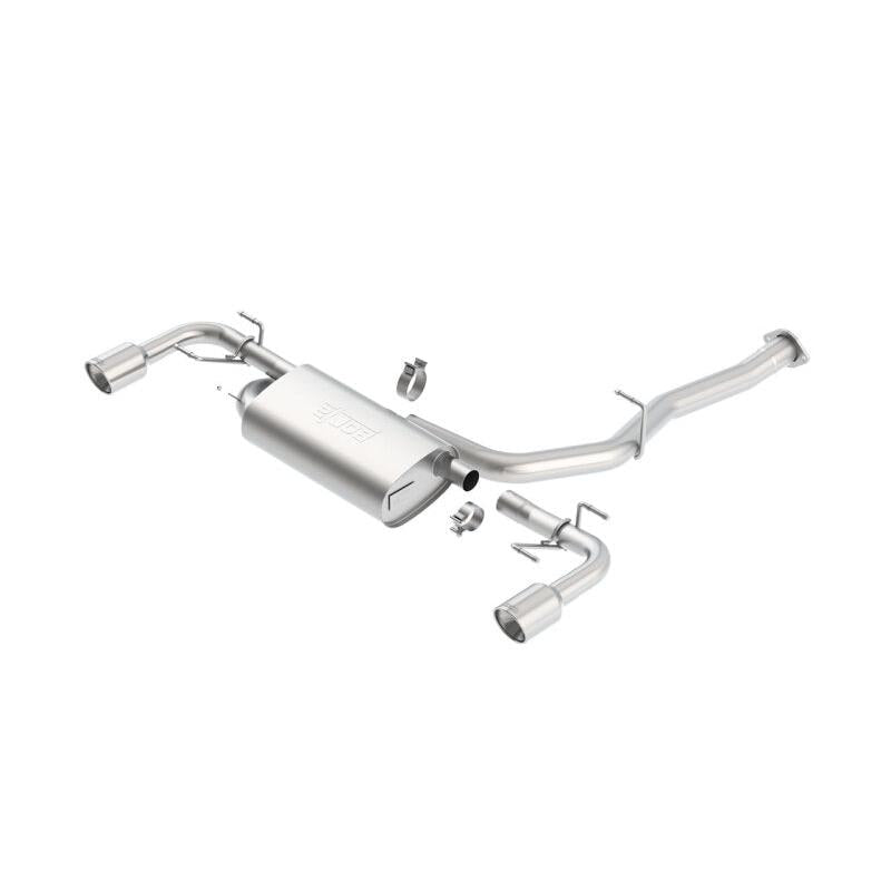 Borla 03-09 Mazda RX-8 1.3L Single Round Rolled Angle-Cut Cat-Back Exhaust-SR1 Performance