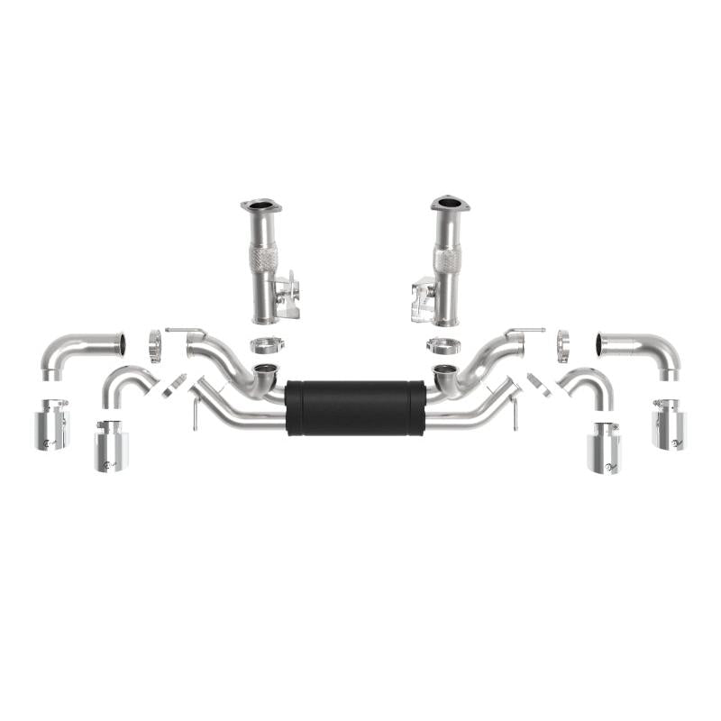 aFe MACH Force-Xp 2-1/2in 304SS Cat-Back 2020 Chevy Corvette (C8) 6.2L - Polished Tip-SR1 Performance