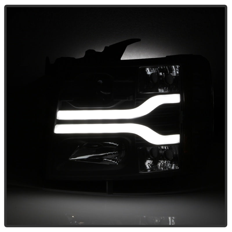 Spyder Chevy Silverado 1500 07-13 Version 3 Projector Headlights - Black PRO-YD-CS07V3-LBDRL-BK-SR1 Performance