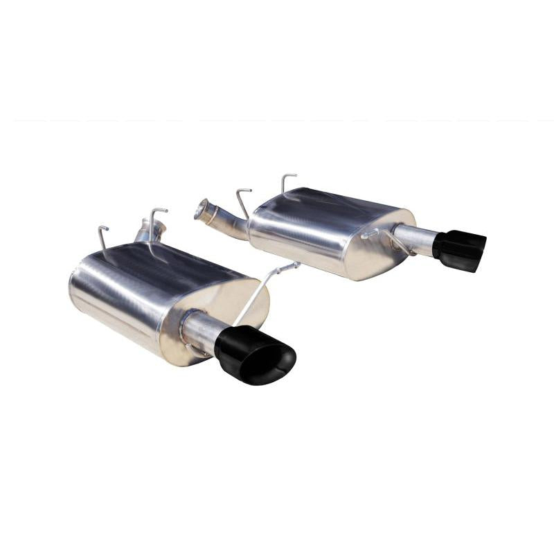 Corsa 2011-2014 Ford Mustang 3.7L V6 Black Sport Axle-Back Dual Rear Exhaust-SR1 Performance