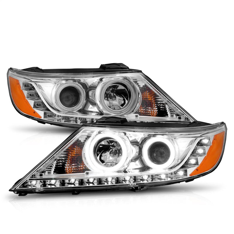 ANZO 2011-2013 Kia Sorento Projector Headlights w/ Halo Chrome (CCFL)-SR1 Performance