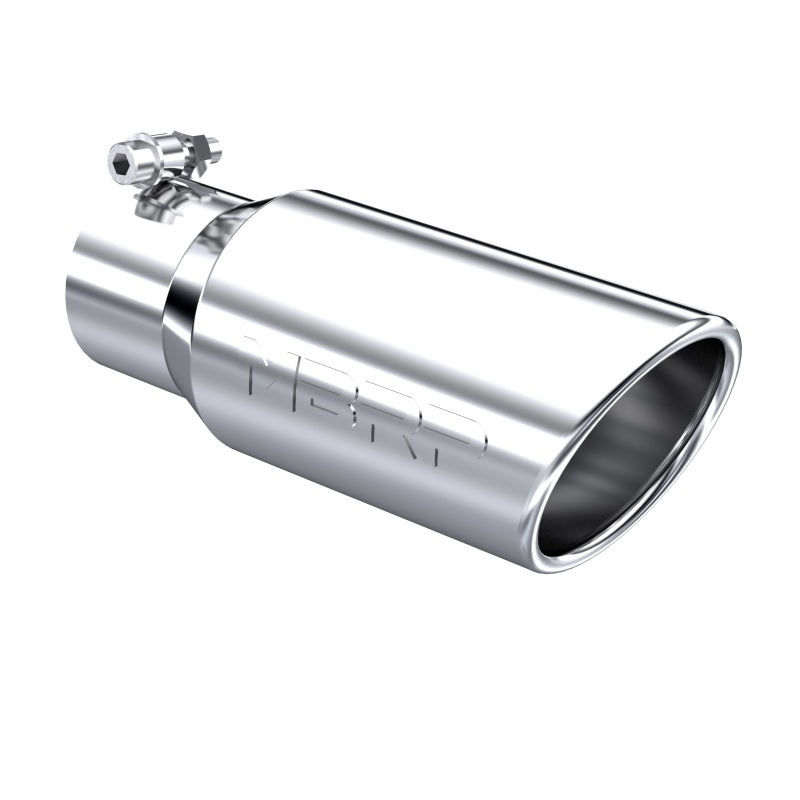 MBRP Universal Tip 4in OD 3in Inlet 10in Length Angled Rolled End T304-SR1 Performance
