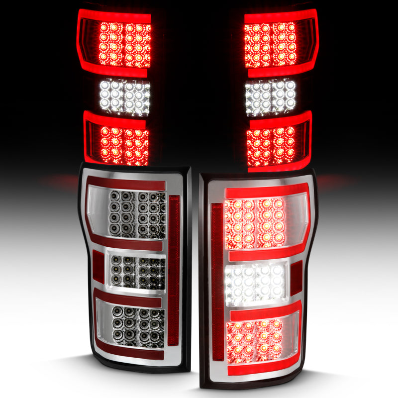 ANZO 2018-2019 Ford F-150 LED Taillight Chrome (Red Light Bar) (w/ Sequential)-SR1 Performance