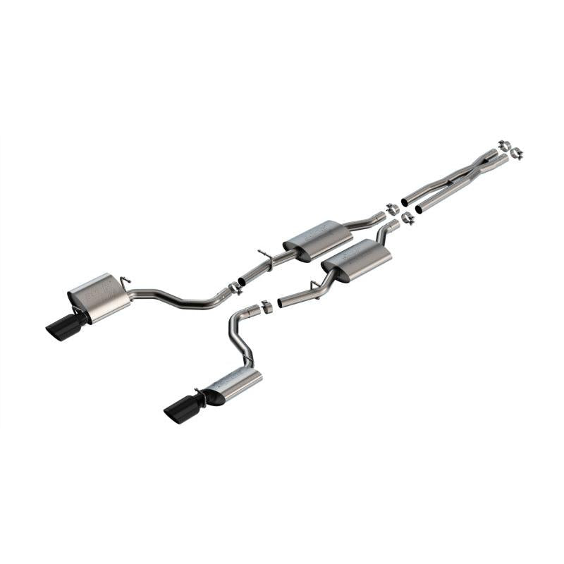 Borla 19-23 Dodge Charger GT 3.6L V6 RWD ATAK Catback Exhaust - Black Chrome Tips-SR1 Performance