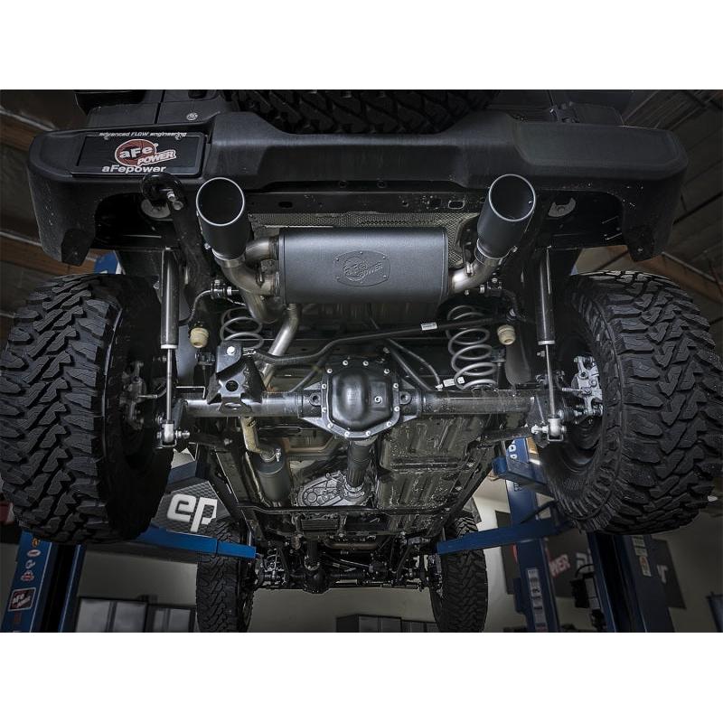 aFe Rebel Series 2.5in 304 SS Cat-Back Exhaust w/ Black Tips 2018+ Jeep Wrangler (JL) V6 3.6L-SR1 Performance