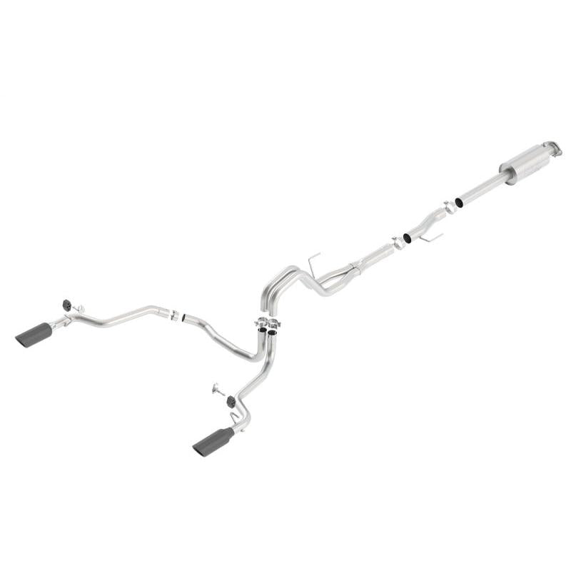 Borla 15-16 Ford F150 3.5L EcoBoost Ext. Cab Black Chrome CB Exht ATAK Single Split Rear Exit-SR1 Performance
