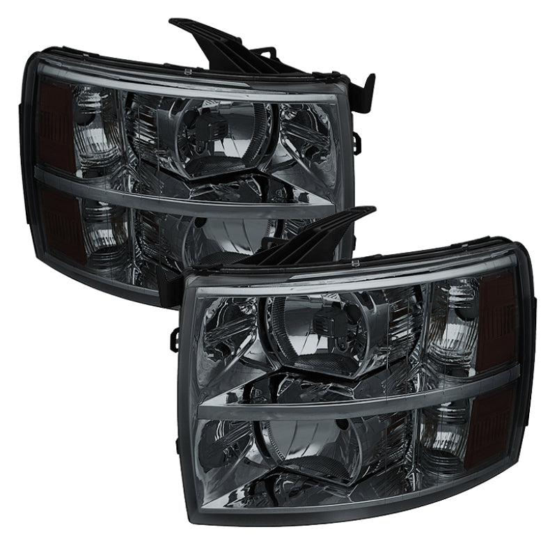 Xtune Chevy Silverado 07-13 Crystal Headlights Smoked HD-JH-CS07-AM-SM-SR1 Performance