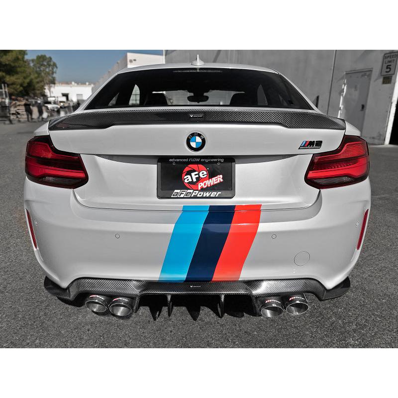 aFe MACHForce XP Exhausts Cat-Back SS 19-21 BMW M2 Competition L6-3.0L w/Carbon Fiber Tips-SR1 Performance