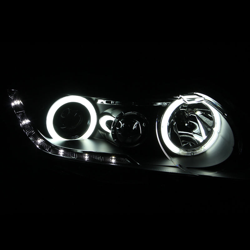 ANZO 2006-2011 Honda Civic Projector Headlights w/ Halo Black (CCFL)-SR1 Performance