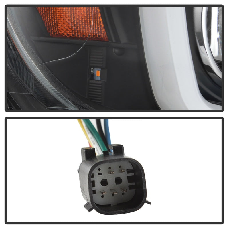 Spyder 15-17 Chevy Colorado Projector Headlights - Light Bar LED - Black (PRO-YD-CCO15-LBDRL-BK)-SR1 Performance