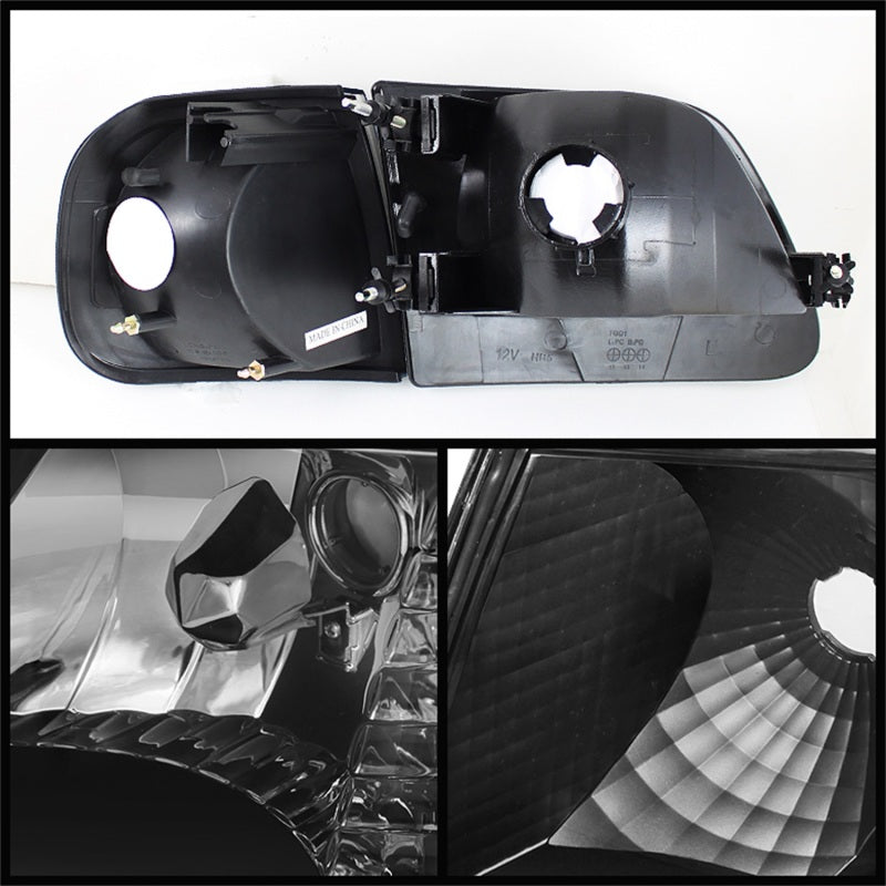 Xtune Ford F150 97-03 / Expedition 97-02 Crystal Headlights w/Corner Black HD-JH-FF15097-SET-AM-BK-SR1 Performance