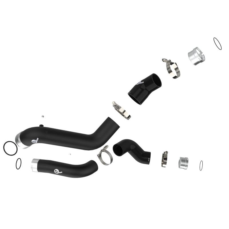 aFe BladeRunner Black Intercooler Hot & Cold Side Tubes Combo 19-20 GM Trucks 1500 L4-2.7L (t)-SR1 Performance