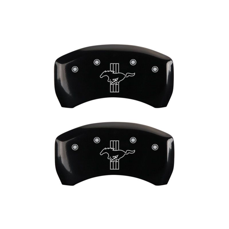 MGP Rear set 2 Caliper Covers Engraved Rear GT500 Shelby & Cobra Black finish silver-SR1 Performance