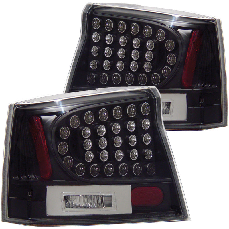 ANZO 2006-2008 Dodge Charger LED Taillights Black-SR1 Performance