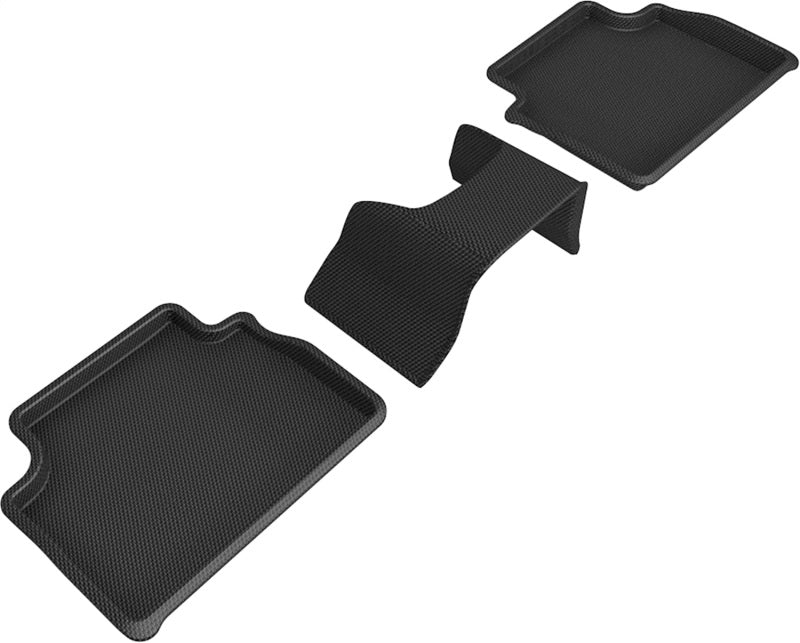 3D MAXpider 17-21 Alfa Romeo Giulia / Giulia Quadrifoglio Kagu 2nd Row Floormats - Black-SR1 Performance