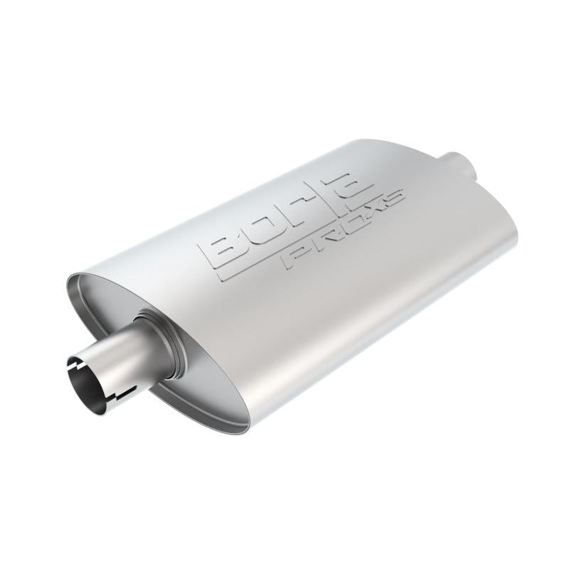 Borla Universal Pro-XS Oval 2.5in Inlet/Outlet Center/Center Notched Muffler-SR1 Performance
