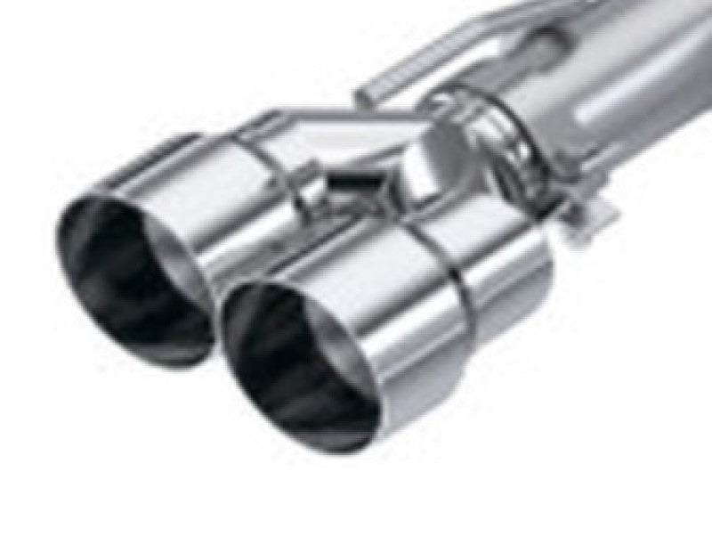 MBRP 3in ID / Dual 4in OD Out Staggered L 9.87in / R 9.37in Single Wall T304 SS Univ Exhaust Tip-SR1 Performance