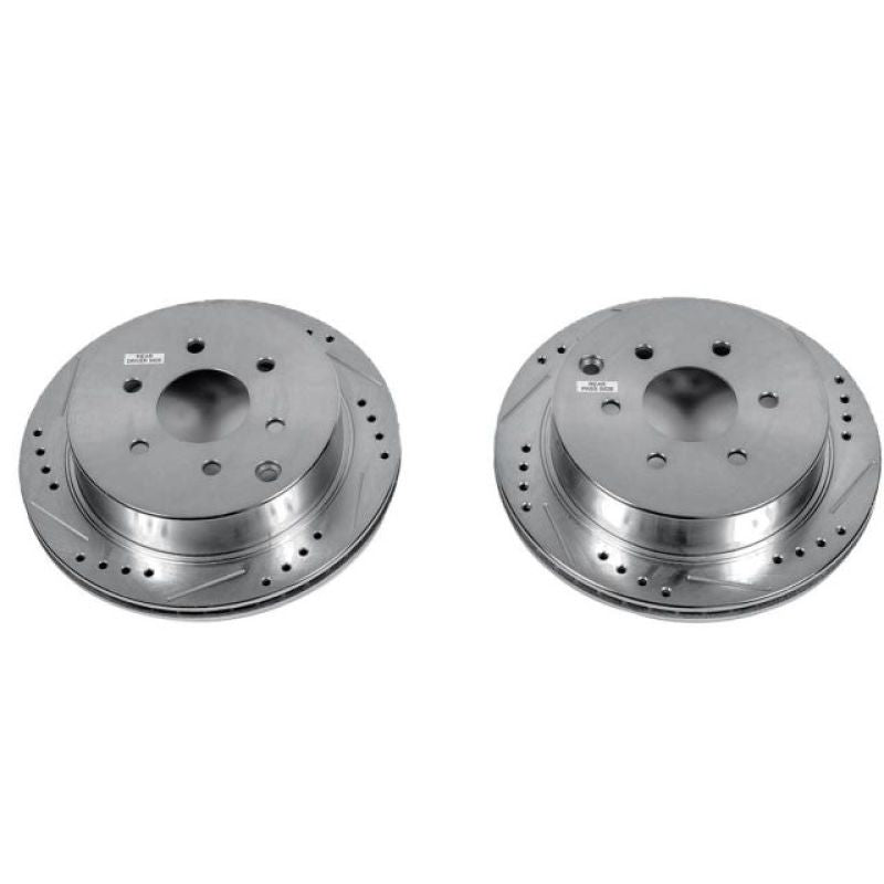 Power Stop 05-19 Nissan Frontier Rear Evolution Drilled & Slotted Rotors - Pair-SR1 Performance