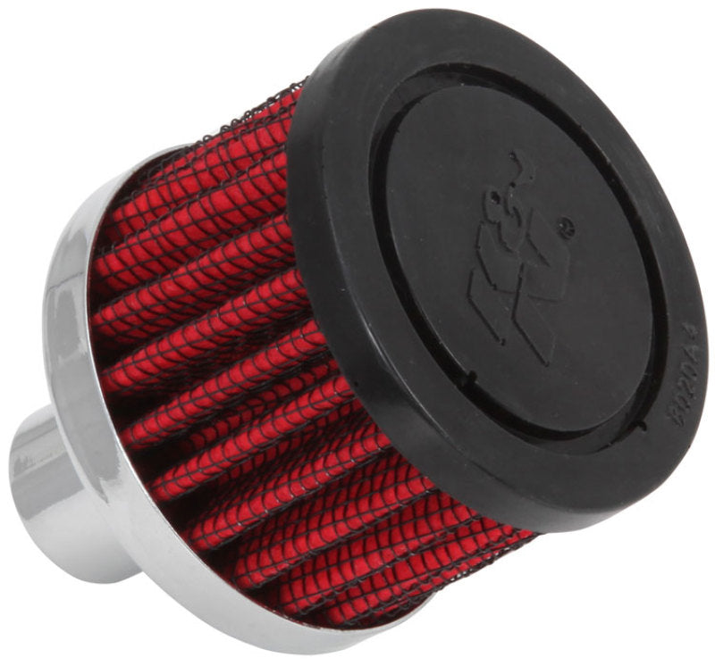 K&N Steel Base Crankcase Vent Filter .75in Vent OD x 2in OD x 1.5in Height-SR1 Performance